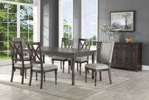 Linnett - 6 Piece Dining Set - Dark Gray