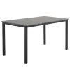 Disassemble rectangular dining table with straight feet MDF grey PVC marble surface 120*76*76cm N101