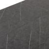 Disassemble rectangular dining table with straight feet MDF grey PVC marble surface 120*76*76cm N101