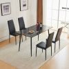 Disassemble rectangular table with arc MDF Black PVC marble surface 122*76*76cm N101