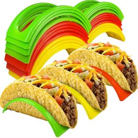 3/6pcs, Mexican Muffin Bracket, Taco Pancake Rack, Taco Holder, Kitchen Food Grade Corn Roll Rack (color: 3 Pieces Of Red, Yellow And Green)