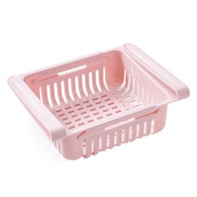 1pc (Max 2.75lb) Kitchen Storage Supplies; Refrigerator Storage Racks; Freezer Storage Racks (color: Pink)