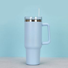 1200ml Stainless Steel Mug Coffee Cup Thermal Travel Car Auto Mugs Thermos 40 Oz Tumbler with Handle Straw Cup Drinkware New In (color: S)