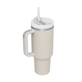 1200ml Stainless Steel Mug Coffee Cup Thermal Travel Car Auto Mugs Thermos 40 Oz Tumbler with Handle Straw Cup Drinkware New In (color: L)