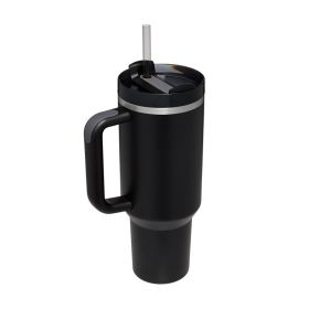 1200ml Stainless Steel Mug Coffee Cup Thermal Travel Car Auto Mugs Thermos 40 Oz Tumbler with Handle Straw Cup Drinkware New In (color: C)