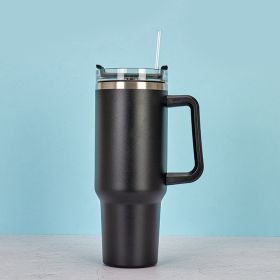 1200ml Stainless Steel Mug Coffee Cup Thermal Travel Car Auto Mugs Thermos 40 Oz Tumbler with Handle Straw Cup Drinkware New In (color: Q)