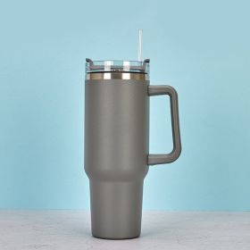 1200ml Stainless Steel Mug Coffee Cup Thermal Travel Car Auto Mugs Thermos 40 Oz Tumbler with Handle Straw Cup Drinkware New In (color: P)