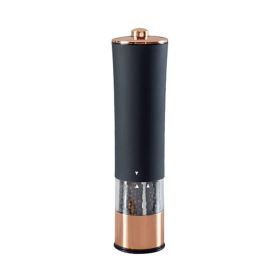 1PCS Electric Grinder Built In Light Adjustable Grind Size Stainless Steel Mill For Salt Pepper Spices Kitchen Tools (color: rose black gold)