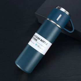 1pc/1Set Stainless Steel Thermal Cup; With Gift Box Set; Double Layer Leakproof Insulated Water Bottle; Keeps Hot And Cold Drinks For Hour (color: Blue Single Cup)