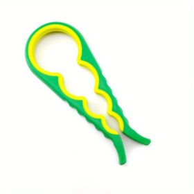 1pc Four-in-One Multifunctional Lid Opener - Labor-Saving Canning Device for Bottles, Cans, and Jars - Kitchen Life Supplies (color: Green)