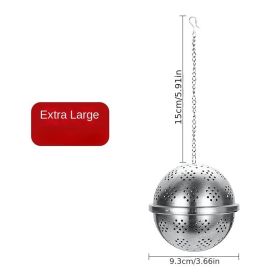 1pc 304 Stainless Steel Seasoning Ball; Thickened Ball Tea Strainer; Spice Filter; Kitchen Gadget (color: 304 Seasoning Ball - XL)