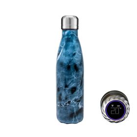 Aquaala UV Water Bottle With Temp Cap (color: BLACK ICE #1)