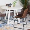 Varna 5-Piece Round Dining Set, Trestle Dining Table with 4 Stylish Chairs