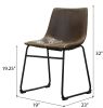 Varna 5-Piece Round Dining Set, Trestle Dining Table with 4 Stylish Chairs